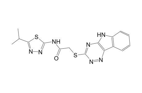 acetamide, N-[5-(1-methylethyl)-1,3,4-thiadiazol-2-yl]-2-(5H-[1,2,4]triazino[5,6-b]indol-3-ylthio)-