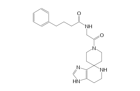 N-(2-oxo-2-(1,5,6,7-tetrahydrospiro[imidazo[4,5-c]pyridine-4,4'-piperidin]-1'-yl)ethyl)-4-phenylbutanamide