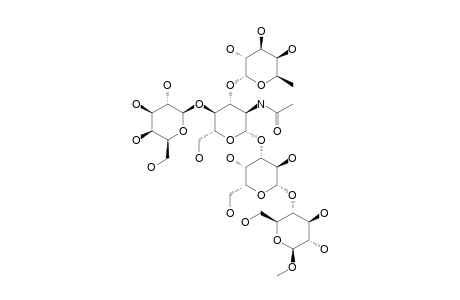 GAL_(BETA-1-4)_{FUC_(ALPHA-1-3}-GLCNAC_(BETA-1-3)-GAL_(BETA-1-4)-GLC_BETA-OME