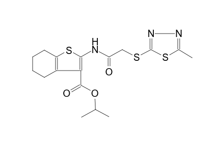 benzo[b]thiophene-3-carboxylic acid, 4,5,6,7-tetrahydro-2-[[[(5-methyl-1,3,4-thiadiazol-2-yl)thio]acetyl]amino]-, 1-methylethyl ester