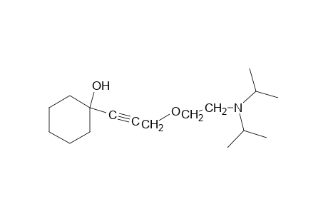 CYCLOHEXANOL, 1-/3-/2-/DIISOPROPYLAMINO/ETHOXY/-1-PROPYNYL/-,