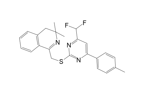 1-[[4-(difluoromethyl)-6-(4-methylphenyl)pyrimidin-2-yl]sulfanylmethyl]-3,3-dimethyl-4H-isoquinoline
