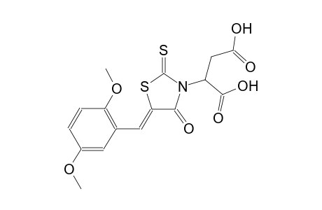 2-[(5Z)-5-(2,5-dimethoxybenzylidene)-4-oxo-2-thioxo-1,3-thiazolidin-3-yl]succinic acid