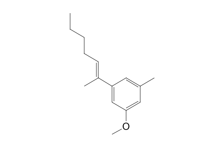 (E)-1-(hept-2-en-2-yl)-3-methoxy-5-methylbenzene