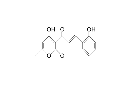 2H-Pyran-2-one, 4-hydroxy-3-[3-(2-hydroxyphenyl)-1-oxo-2-propenyl]-6-methyl-