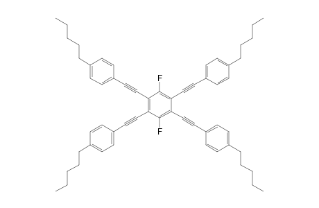 1,4-Difluoro-2,3,5,6-tetra(4-n-pentylphenylethynyl)-benzene