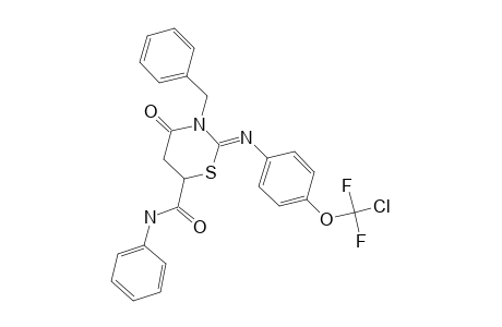 3-Benzyl-2-({4-[chloro(difluoro)methoxy]phenyl}imino)-4-oxo-N-phenyl-1,3-thiazinane-6-carboxamide