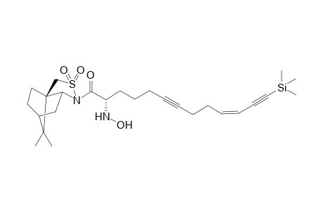 (Z)-(S)-1-((R)-10,10-Dimethyl-3,3-dioxo-3lambda*6*-thia-4-aza-tricyclo[5.2.1.0*1,5*]dec-4-yl)-2-hydroxyamino-13-trimethylsilanyl-tridec-10-ene-6,12-diyn-1-one