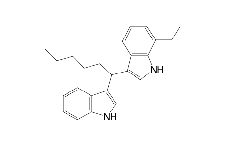 3-(1-(1H-indol-3-yl)hexyl)-7-ethyl-1H-indole