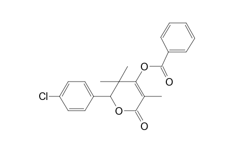 Benzoic acid 2-(4-chloro-phenyl)-3,3,5-trimethyl-6-oxo-3,6-dihydro-2H-pyran-4-yl ester