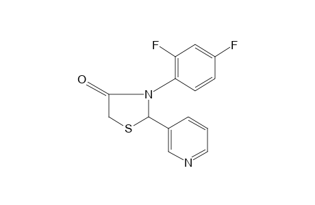 3-(2,4-difluorophenyl)-2-(3-pyridyl)-4-thiazolidinone