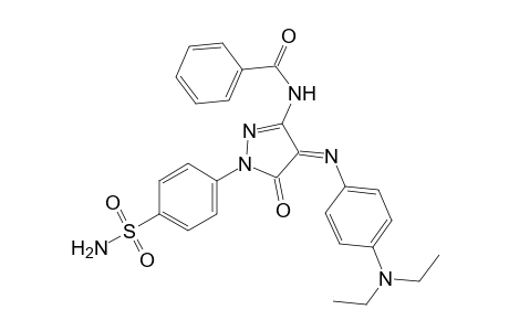 p-{3-benzamido-4-[p-(diethylamino)phenylimino]-5-oxo-2-pyrazolin-1-yl}benzenesulfonamide