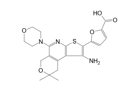 2-furancarboxylic acid, 5-[1-amino-8,9-dihydro-8,8-dimethyl-5-(4-morpholinyl)-6H-pyrano[4,3-d]thieno[2,3-b]pyridin-2-yl]-