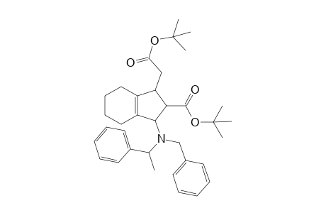 t-Butyl 1-[benzyl(1'-phenylethyl)amino]-3-[(t-butoxycarbonyl)methyl]-2,3,4,5,6,7-hexahydro-1H-2-indene-2-carboxylate