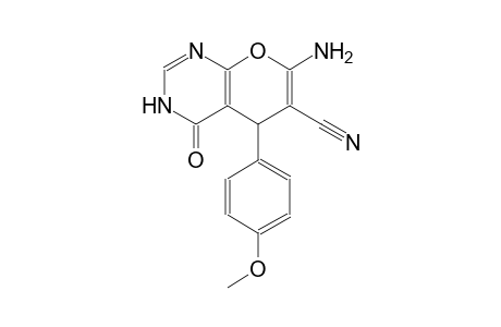 4H-Pyrano[2,3-d]pyrimidine-6-carbonitrile, 7-amino-5-(4-methoxyphenyl)-4-oxo-1,5-dihydro-