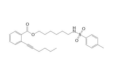 6-(4-Methylphenylsulfonamido)hexyl 2-(hex-1-ynyl)-benzoate