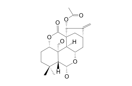 ISODONHENRIN-A;15-ALPHA-ACETOXY-6-ALPHA-HYDROXY-20-OXO-6,11-ALPHA-EPOXY-6,7-SECO-ENT-KANR-16-EN-1-ALPHA,7-OLIDE
