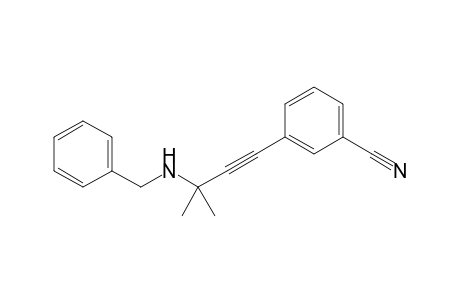 3-(3-Benzylamino-3-methylbut-1-ynyl)benzonitrile