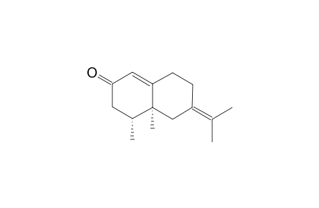 (4R,4aS)-(+)-4,4a-Dimethyl-6-isopropylidene-4,4a,5,6,7,8-hexahydro(3H)-naphthalen-2-one [(+)-.alpha.-vetivone]