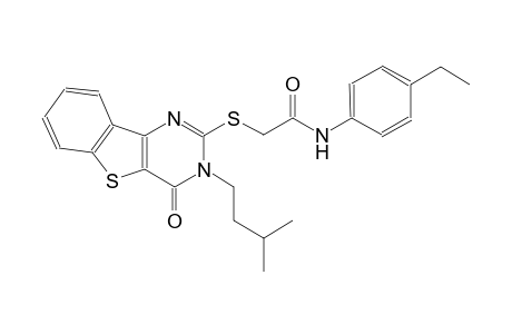 N-(4-ethylphenyl)-2-[(3-isopentyl-4-oxo-3,4-dihydro[1]benzothieno[3,2-d]pyrimidin-2-yl)sulfanyl]acetamide