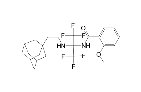 N-[1-(2-Adamantan-1-yl-ethylamino)-2,2,2-trifluoro-1-trifluoromethyl-ethyl]-2-methoxy-benzamide