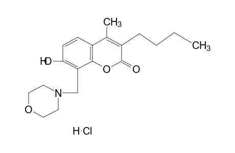 3-butyl-7-hydroxy-4-methyl-8-(morpholinomethyl)coumarin, hydrochloride