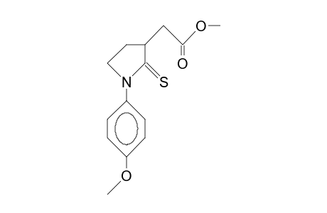 3-Methoxycarbonylmethyl-1-(4-methoxy-phenyl)-pyrrolidine-2-thione