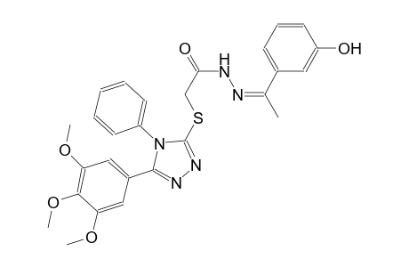 N'-[(Z)-1-(3-hydroxyphenyl)ethylidene]-2-{[4-phenyl-5-(3,4,5-trimethoxyphenyl)-4H-1,2,4-triazol-3-yl]sulfanyl}acetohydrazide