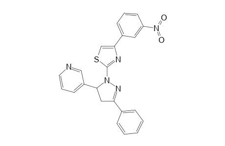 4-(3-nitrophenyl)-2-(5-phenyl-3-pyridin-3-yl-3,4-dihydropyrazol-2-yl)-1,3-thiazole