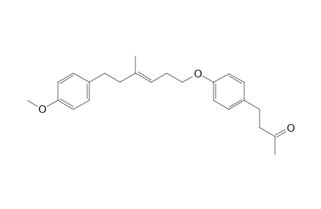 (E)-4-(4-((6-(4-methoxyphenyl)-4-methylhex-3-en-1-yl)oxy)phenyl)butan-2-one