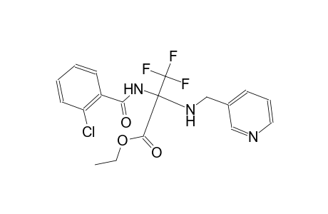 ethyl 2-[(2-chlorobenzoyl)amino]-3,3,3-trifluoro-2-[(3-pyridinylmethyl)amino]propanoate