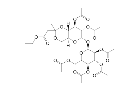 2,2',3,3',4',6'-HEXA-O-ACETYL-4,6-O-(3-ETHOXYCARBONYL-BUTYLIDENE)-ALPHA,ALPHA-TREHALOSE