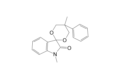 1H-Indol-2-one, 2,3-dihydro-1-methyl-3,2'-spiro-(5-methyl-5-phenyl-1,3-dioxane)-