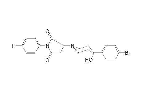 3-[4-(4-bromophenyl)-4-hydroxy-1-piperidinyl]-1-(4-fluorophenyl)pyrrolidine-2,5-dione