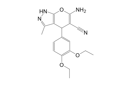 6-amino-4-(3,4-diethoxyphenyl)-3-methyl-1,4-dihydropyrano[2,3-c]pyrazole-5-carbonitrile