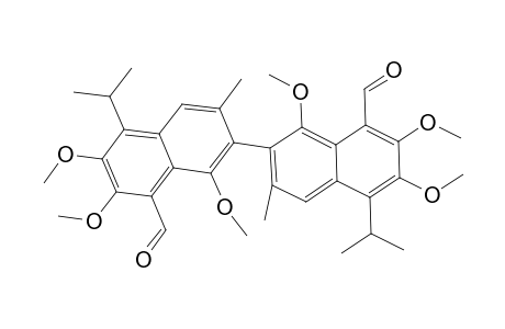 [2,2'-Binaphthalene]-8,8'-dicarboxaldehyde, 1,1',6,6',7,7'-hexamethoxy-3,3'-dimethyl-5,5'-bis(1-methylethyl)-