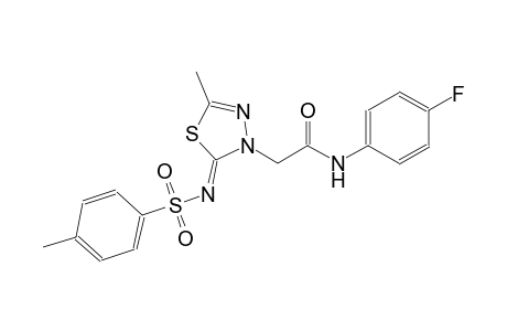 1,3,4-thiadiazole-3-acetamide, N-(4-fluorophenyl)-2,3-dihydro-5-methyl-2-[[(4-methylphenyl)sulfonyl]imino]-, (2Z)-