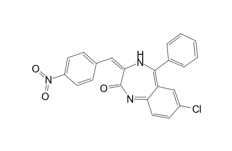 (3E)-7-chloranyl-3-[(4-nitrophenyl)methylidene]-5-phenyl-4H-1,4-benzodiazepin-2-one