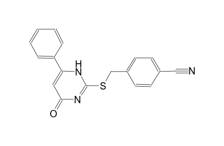 4-{[(4-oxo-6-phenyl-1,4-dihydro-2-pyrimidinyl)sulfanyl]methyl}benzonitrile