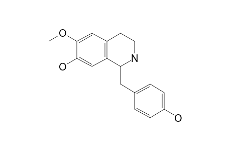 7-Isoquinolinol, 1,2,3,4-tetrahydro-1-[(4-hydroxyphenyl)methyl]-6-methoxy-, (S)-