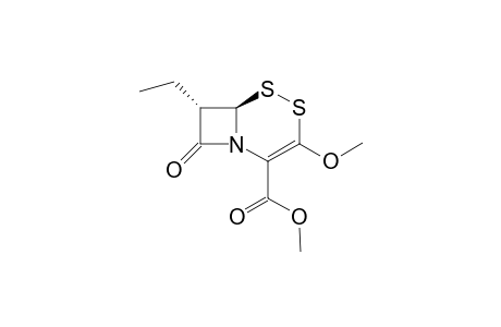 Methyl (7S,7aR)-7-ethyl-3-methoxy-6-oxo-7,7a-dihydro-6Hazeo[2,1-c][1,2,4]dithiazune-4-carboxylate