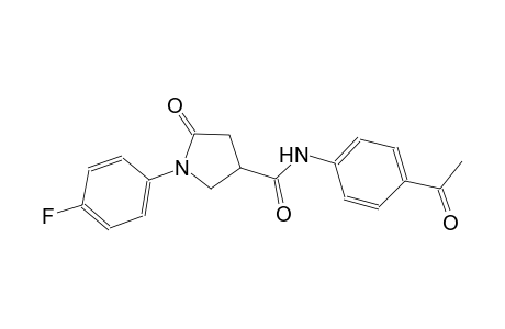 N-(4-acetylphenyl)-1-(4-fluorophenyl)-5-oxo-3-pyrrolidinecarboxamide