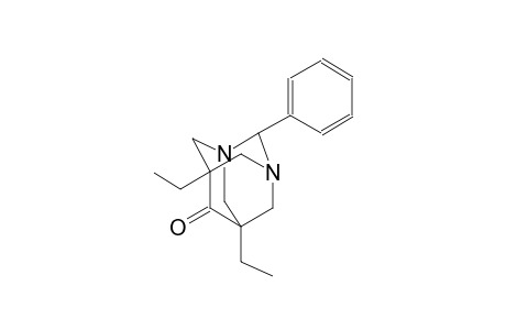 5,7-diethyl-2-phenyl-1,3-diazatricyclo[3.3.1.1~3,7~]decan-6-one