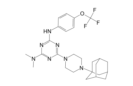 6-[4-(1-adamantyl)piperazin-1-yl]-2-N,2-N-dimethyl-4-N-[4-(trifluoromethoxy)phenyl]-1,3,5-triazine-2,4-diamine