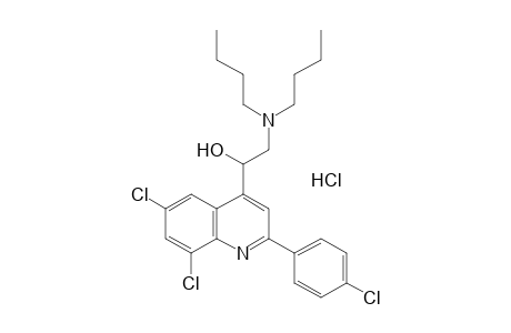 2-(p-chlorophenyl)-a-[(dibutylamino)methyl]-6,8-dichloro-4-quinolinemethanol, monohydrochloride