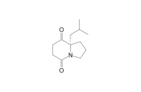 (S)-8a-isobutylhexahydroindolizine-5,8-dione