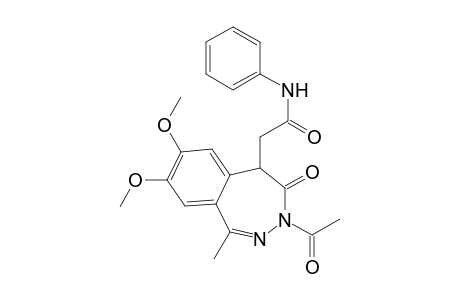 2-(3-Acetyl-7,8-dimethoxy-1-methyl-4-oxo-4,5-dihydro-3H-2,3-benzodiazepin-5-yl)-N-phenylacetamide