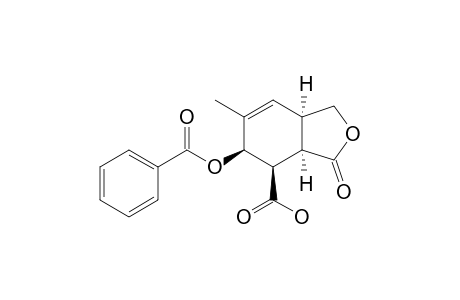 4-Isobenzofurancarboxylic acid, 5-(benzoyloxy)-1,3,3a,4,5,7a-hexahydro-6-methyl-3-oxo-, (3a.alpha.,4.beta.,5.beta.,7a.alpha.)-(.+-.)-