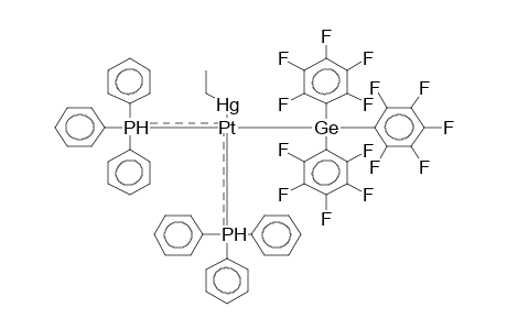 TRANS-BIS(TRIPHENYLPHOSPHINE)ETHYLMERCURY[TRIS(PENTAFLUOROPHENYL)GERMYL]PLATINA