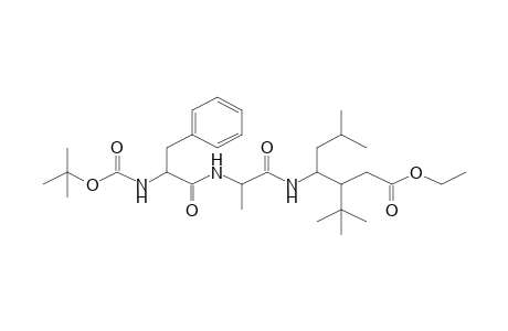 Heptanoic acid, (3RS,4S)-4-[(t-butoxycarbonyl-(S)-phenylalanyl-(S)-alanyl)amino]-3-(t-butyl)-6-methyl-, ethyl ester